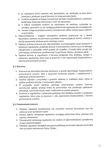 regulamin przewozu uczniów do i ze szkół 4-4